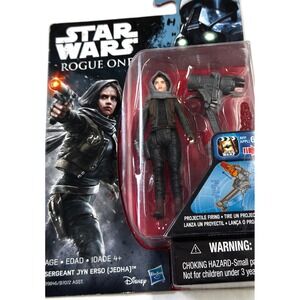 Star Wars Rogue One Sergeant Jyn Erso Jedha Action Figure Hasbro 6 Plus‎